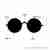 Blue Shield (Zero Power) Computer Glasses: Full Rim Round Black Acetate Small 29424