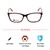 Blue Shield (Zero Power) Computer Glasses: Full Rim Almond Blue Acetate Small FACF30