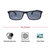 Rectangle Polarised Lens Grey Solid Full Rim Large Vision Express 21626P Sunglasses