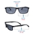 Rectangle Polarised Lens Grey Solid Full Rim Large Vision Express 21626P Sunglasses