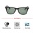 Wayfarer Polarised Lens Grey Solid Full Rim Medium Vision Express 72023P Sunglasses