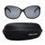 Oval Polarised Lens Black Solid Full Rim Medium Vision Express 41286P Sunglasses