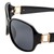 Oval Polarised Lens Black Solid Full Rim Medium Vision Express 41286P Sunglasses
