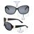 Oval Polarised Lens Black Solid Full Rim Medium Vision Express 41286P Sunglasses