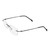 Rimless Metal Rectangle Black Men Medium Vision Express 29456 Eyeglasses