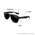 Wayfarer Polarised Lens Grey Solid Full Rim Medium Vision Express 72022P Sunglasses