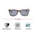Wayfarer Polarised Lens Grey Solid Full Rim Medium Vision Express 72022P Sunglasses