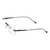 Rimless Metal Rectangle Blue Men Medium Vision Express 12043 Eyeglasses