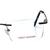 Rimless Metal Rectangle Blue Men Medium Vision Express 29476 Eyeglasses