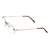 Rimless Metal Rectangle Gold Medium Vision Express 29478 Eyeglasses