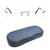 Rimless Metal Rectangle Gold Medium Vision Express 29478 Eyeglasses