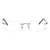 Rimless Metal Rectangle Silver Men Medium Vision Express 29478 Eyeglasses
