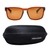 Rectangle Polarised Lens Brown Solid Full Rim Medium Vision Express 21691P Sunglasses