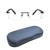 Rimless Metal Rectangle Black Men Medium Vision Express 29483 Eyeglasses