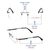 Rimless Metal Rectangle Gun Metal Medium Vision Express 29506 Eyeglasses