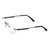 Rimless Metal Rectangle Gun Metal Medium Vision Express 29506 Eyeglasses