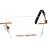 Rimless Metal Rectangle Gold Men Medium Vision Express 12075 Eyeglasses