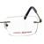 Rimless Metal Rectangle Silver Men Medium Vision Express 12075 Eyeglasses