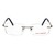 Rimless Metal Rectangle Silver Men Medium Vision Express 12075 Eyeglasses