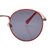 Round Grey Metal Full Rim Medium Vision Express 21780 Sunglasses