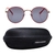 Round Grey Metal Full Rim Medium Vision Express 21780 Sunglasses