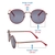 Round Grey Metal Full Rim Medium Vision Express 21780 Sunglasses