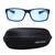 Rectangle Blue Polycarbonate Full Rim Medium Vision Express 21784 Sunglasses