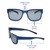 Rectangle Polarised Lens Grey Solid Full Rim Medium Vision Express 21793P Sunglasses