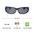 Wrap Grey Polycarbonate Full Rim Medium Vision Express 81189 Sunglasses