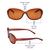 Rectangle Polarised Lens Brown Solid Full Rim Medium Vision Express 41391P Sunglasses