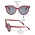 Cat eye Polarised Lens Grey Solid Full Rim Medium Vision Express 41407P Sunglasses