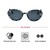 Oval Polarised Lens Grey Solid Full Rim Medium Vision Express 41408P Sunglasses