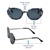 Oval Polarised Lens Grey Solid Full Rim Medium Vision Express 41408P Sunglasses
