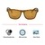 Rectangle Gold Polycarbonate Full Rim Medium Vision Express 21803 Sunglasses