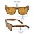 Rectangle Gold Polycarbonate Full Rim Medium Vision Express 21803 Sunglasses