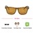 Rectangle Gold Polycarbonate Full Rim Medium Vision Express 21803 Sunglasses