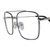 Full Rim Metal Rectangle Silver Medium Vision Express 29512MF Eyeglasses