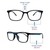 Full Rim TR90 Rectangle Black Medium Vision Express 29524AF Eyeglasses