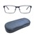 Full Rim Stainless Steel Rectangle Blue Large DbyD DBOM5001 Eyeglasses