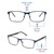 Full Rim Stainless Steel Rectangle Blue Large DbyD DBOM5001 Eyeglasses