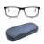 Full Rim Acetate Rectangle Black Medium Heritage HEOM0023 Eyeglasses