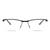 Half Rim Metal Rectangle Black Large Unofficial UNOM0086 Eyeglasses