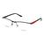 Half Rim Metal Rectangle Black Large Unofficial UNOM0086 Eyeglasses