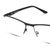 Half Rim Metal Rectangle Black Large Unofficial UNOM0086 Eyeglasses