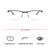 Half Rim Metal Rectangle Black Large Unofficial UNOM0086 Eyeglasses