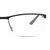 Half Rim Metal Rectangle Black Large Unofficial UNOM0086 Eyeglasses