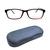 Blue Shield (Zero Power) Computer Glasses : Full Rim Rectangle Black Polycarbonate Medium 12033B