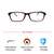 Blue Shield (Zero Power) Computer Glasses : Full Rim Rectangle Black Polycarbonate Medium 12033B