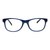 Blue Shield (Zero Power) Computer Glasses : Full Rim Round Blue Polycarbonate Medium 12056B