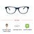 Blue Shield (Zero Power) Computer Glasses : Full Rim Round Blue Polycarbonate Medium 12056B